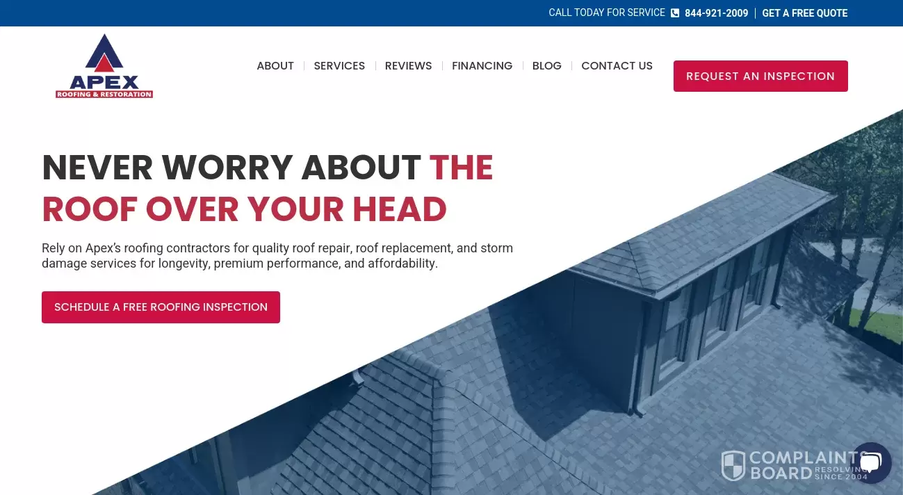 Apex Roofing & Restoration Complaints, Customer Claims, Free