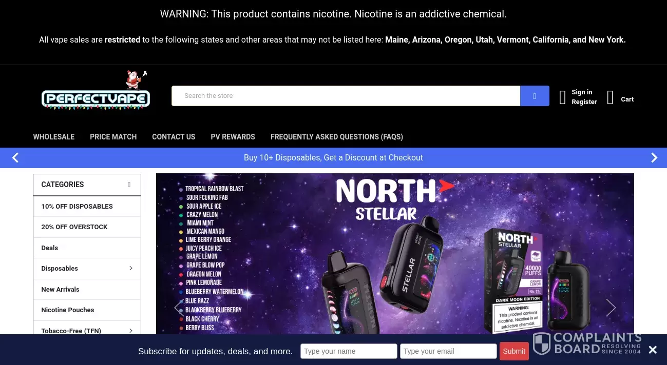 Perfect Vape Phone, Email, Address, Customer Service Contacts