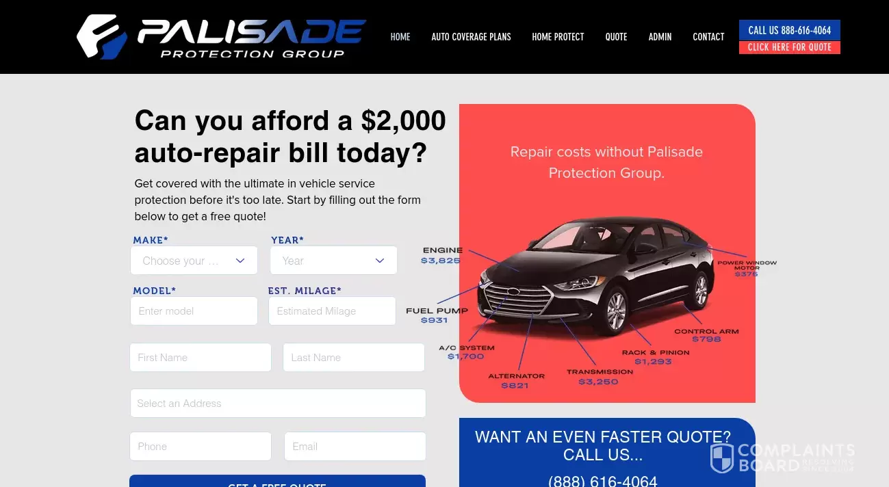 Palisade Protection Group Complaints, Customer Claims, Free Resolution