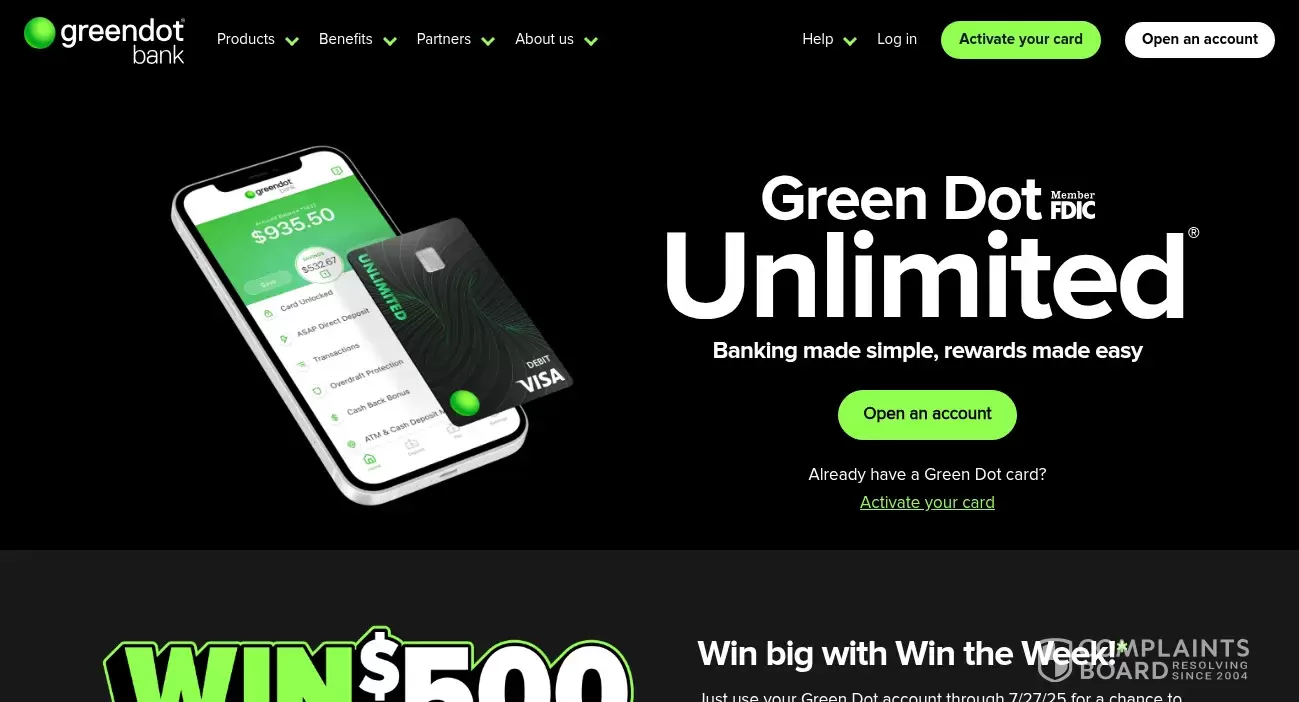 Green Dot Mobile Banking Review green dot prepaid visa