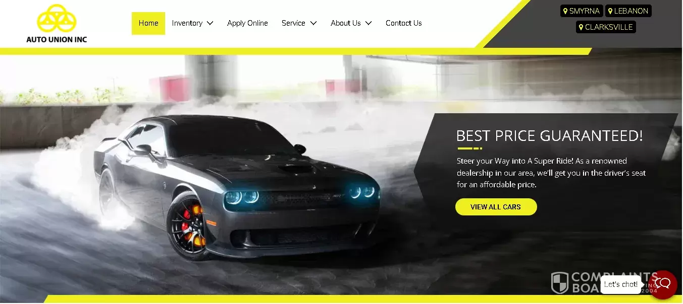 Auto Union Inc Smyrna Reviews, Complaints, Customer Claims