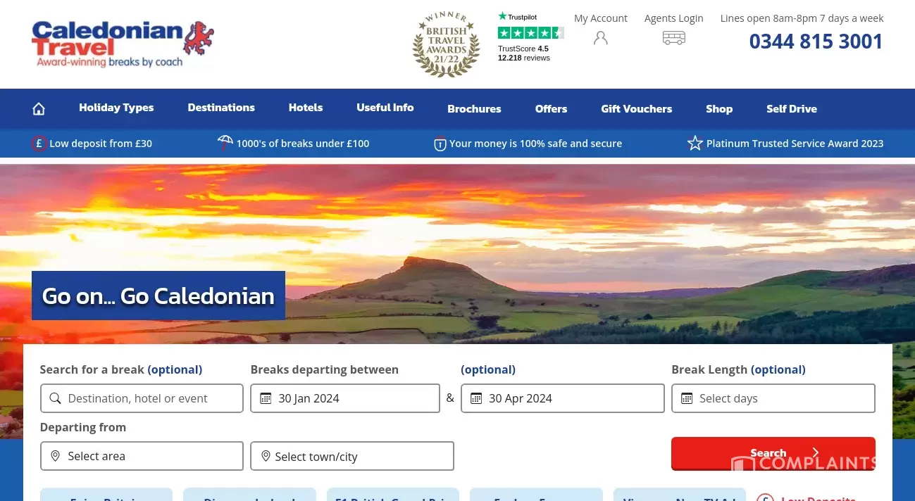 caledonian travel reviews complaints trustpilot