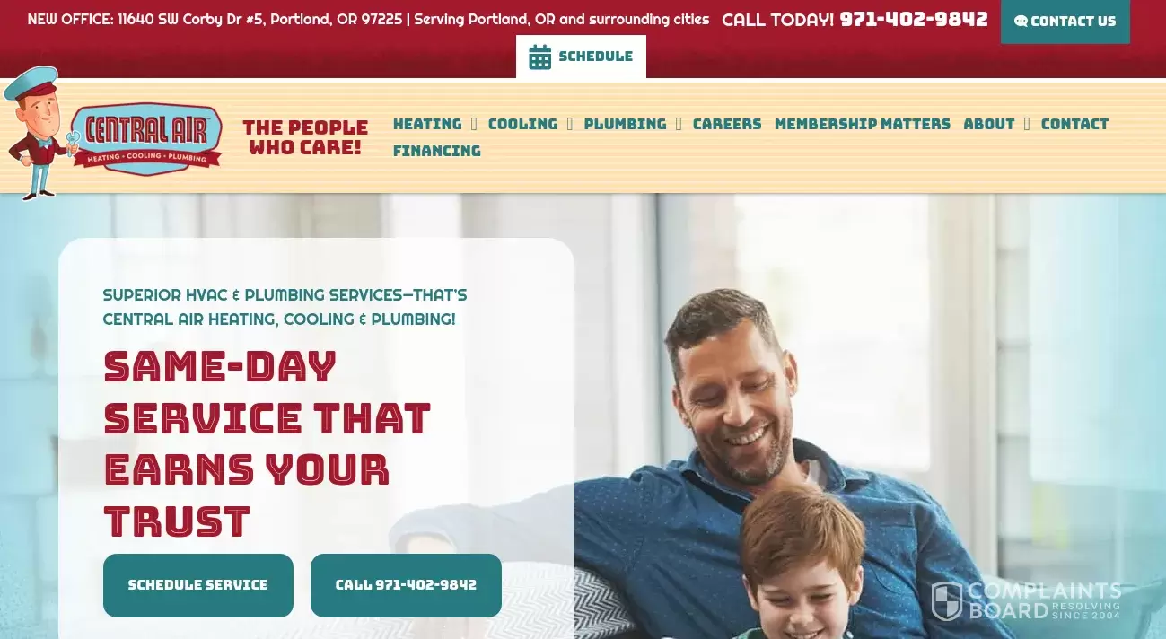 Legit Customer Reviews of Central Air Heating, Cooling & Plumbing