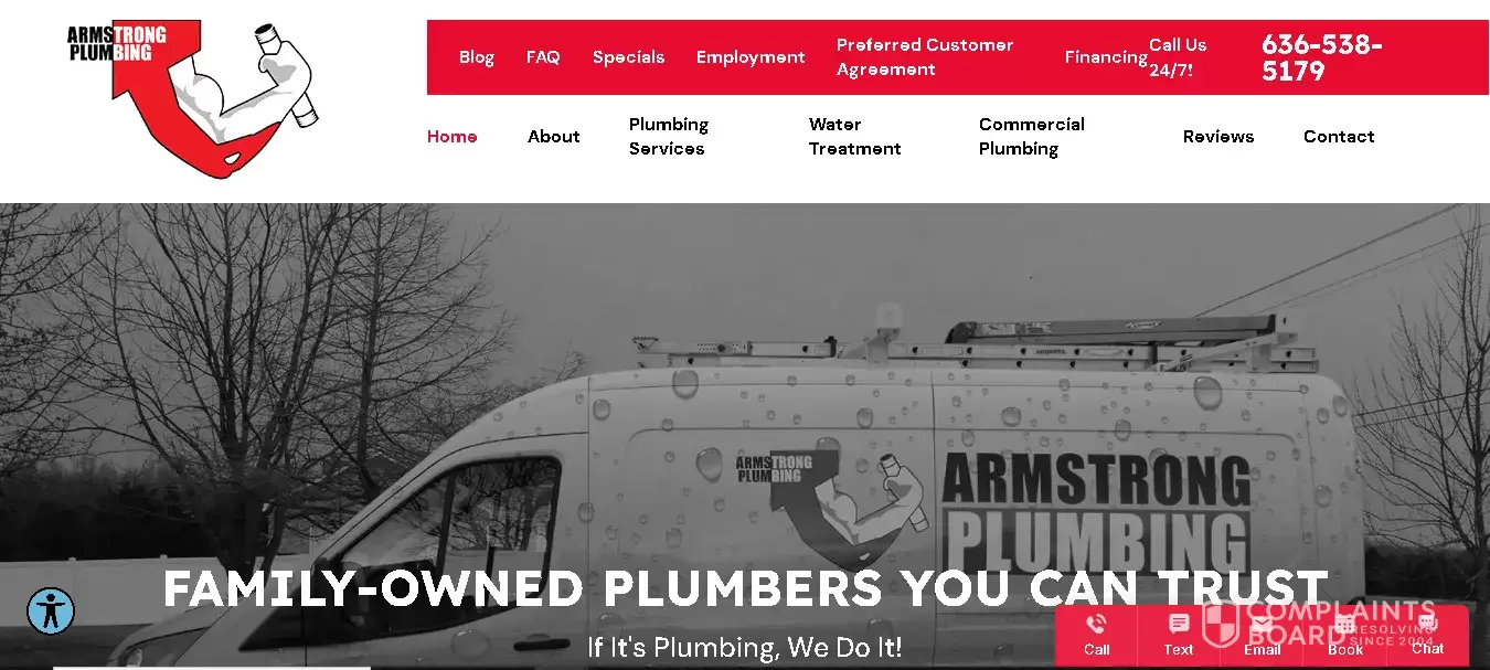 Armstrong Plumbing Complaints, Customer Claims, Free Resolution