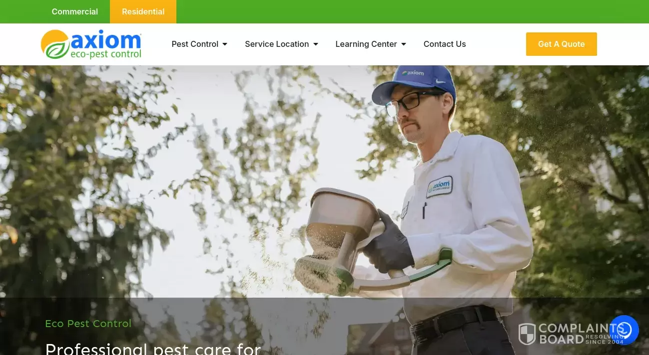 Axiom EcoPest Control Homeowners And Business Owners Reviews 2024
