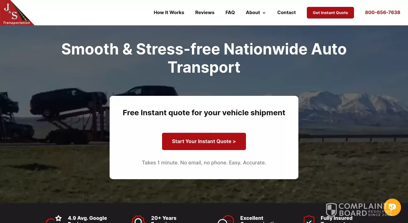 J & S Transportation Customer Service Phone, Email, Address, Contacts