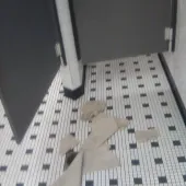 unsanitary restroom