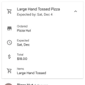Ordered a pizza online never received it and I paid for it with my card