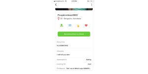Mingle2 - profile person cheating after receiving money in paytm