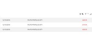 Intelius - three different charges posting to my bank account