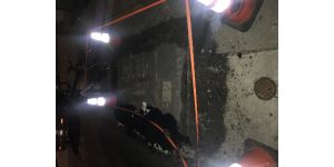 Con Edison - steel plate covering a vacant coned vault.