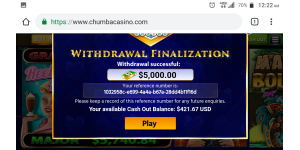 Chumba Casino / VGW Holdings - non payment