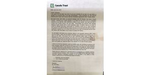 TD Bank - letter for inheritance scam