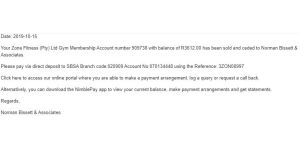 Zone Fitness - cancellation of contract