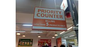 Big Bazaar / Future Group - priority counter 1 billing less than 5 products only
