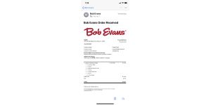 Bob Evans - said they had no record of my order