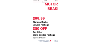 The Pep Boys - Brake pads $50 off coupon never applied to the total!