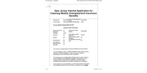 The New Jersey Department of Labor and Workforce Development - Unemployment compensation