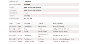 Sharaf DG - Item no delivered as my id is expired