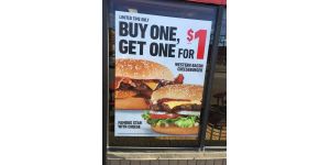 Hardee's Restaurants - Pricing of window advertisements