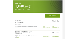 Etisalat - Refusal to close account and provide a suitable means to pay for month of June 2020