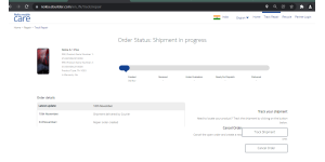 Nokia - Servicing and repair of damaged mobile and request failure regarding