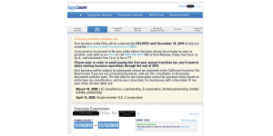 LegalZoom.com - Do not use legalzoom to set up a new business