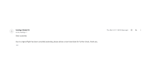 Hutchgo.com - Irresponsible agent, cancelled my flight without my consent and no refund