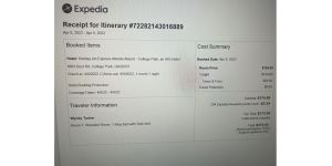 Expedia - Hotel booked on wrong date