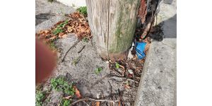 AT&T - Rotten pole about to fall