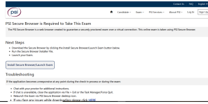 PSI Services - Illinois real estate leasing exam (proctors) tech support
