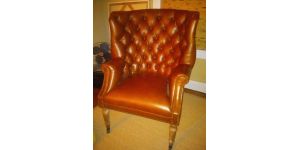 Wayfair - Morford leather wingback Chair by Astoria Grand sold by Wayfair