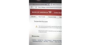 Bank of America - Credit card suspension error