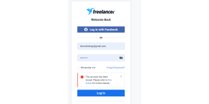 Freelancer.com - My account is closed after I earned 80 USD working with 2 clients
