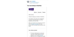 StubHub - Suspected fraud