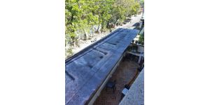 Globe Telecom - GFiber internet wirings lying-in my trellis roof.