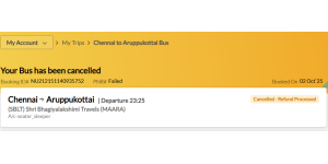 MakeMyTrip - Bus ticket - failed (refund delays)