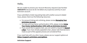 Activision - Warzone false ban