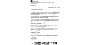 Trustnet - scam prize letter