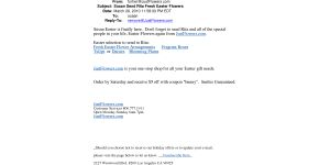 JustFlowers.com - Won't stop email promos
