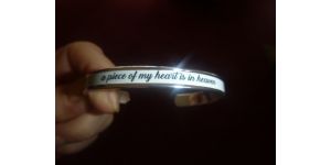Brave New Look - Bracelet that says, "a piece of my heart is in heaven"