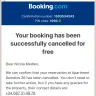 Booking.com - refund from free cancellation