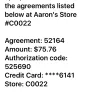 Aaron's - there from one of your employees