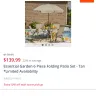 Kmart - essential garden 6 piece patio set - tan - Photo 1