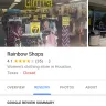 Rainbow Shops - rude assistants