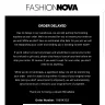 Fashion Nova - shipment delay and cancellation policy