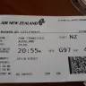 Air New Zealand - paid for 2 seats I didn't get.
