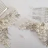 Light In The Box - pearl/crystal rhinestone hair comb x 2 - Photo 1