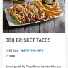 Applebee's - bbq brisket tacos