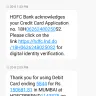 HDFC Bank - credit card